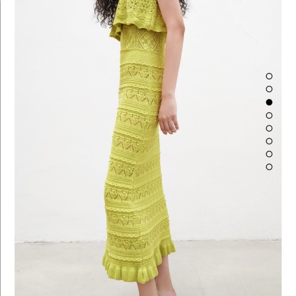 Zara long knit dress Green M - Picture 3 of 16